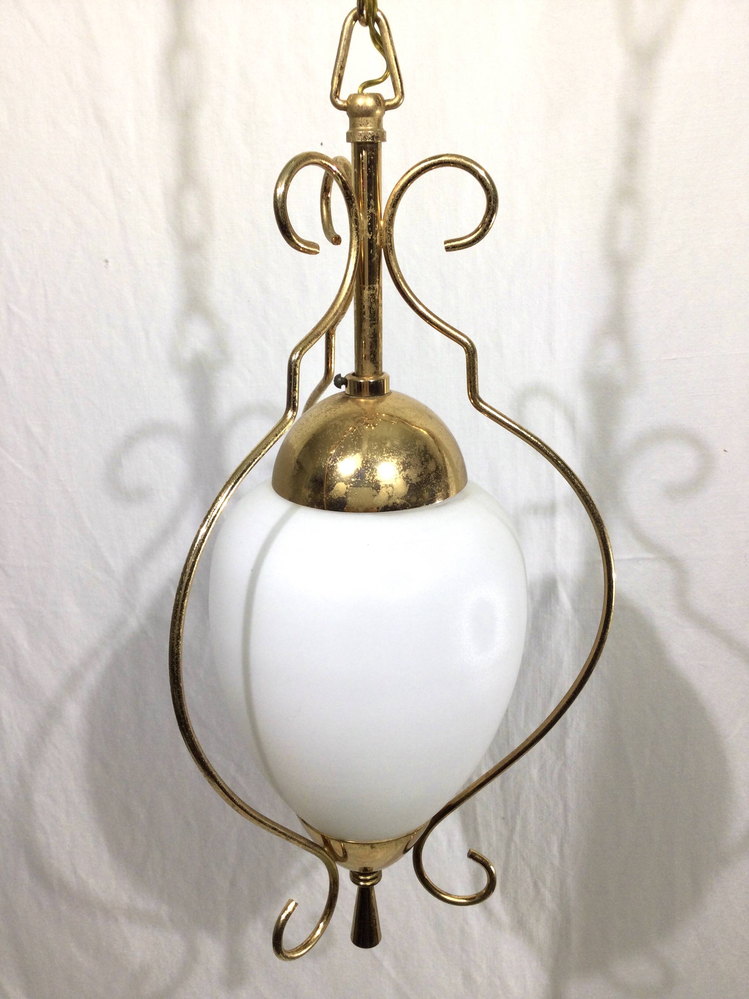 1-light lantern in gold metal