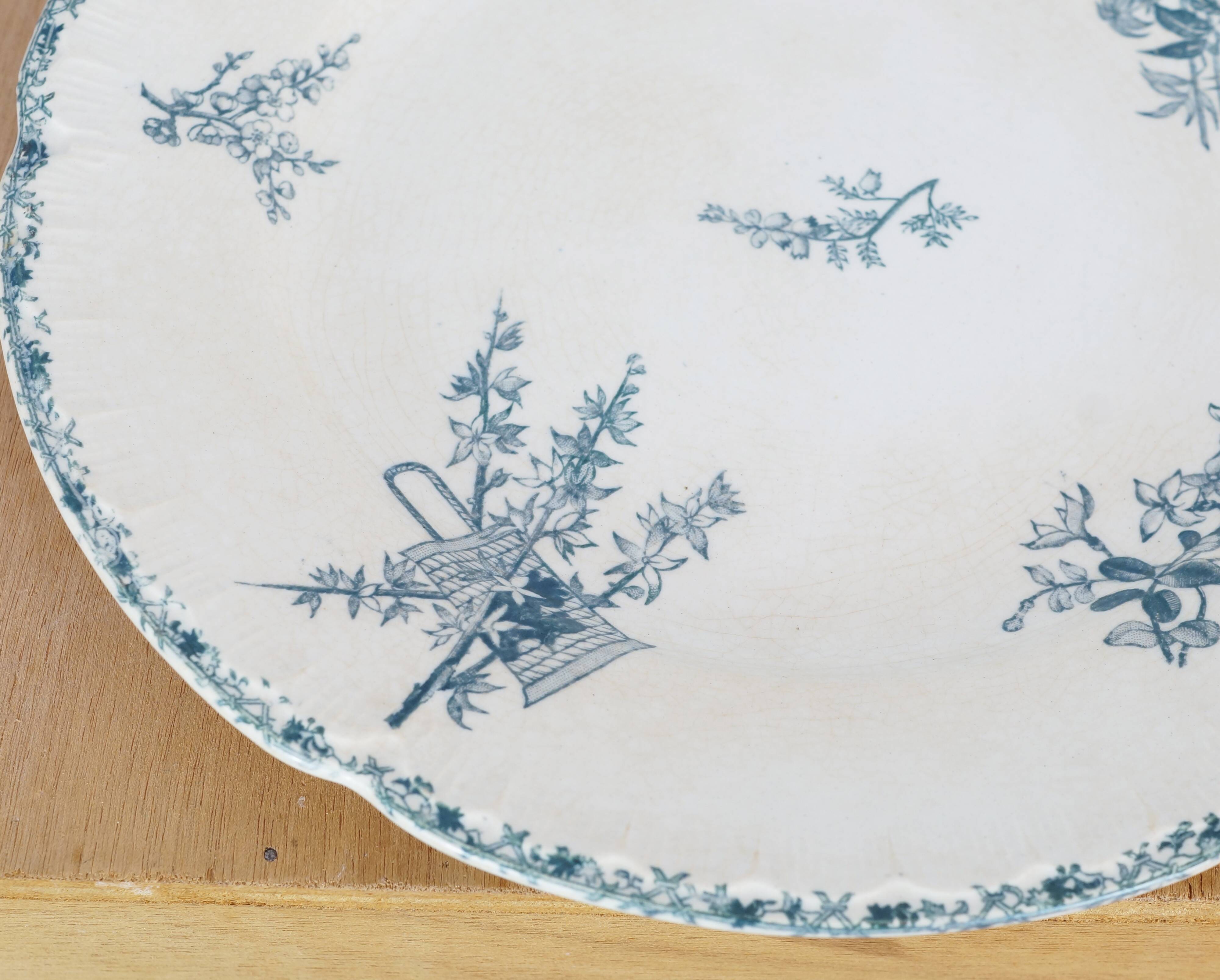 Large plate or serving dish Terre de fer Grand Dépôt E.Bourgeois