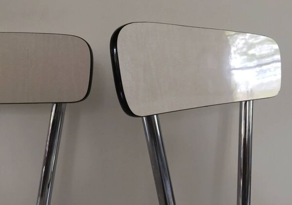 Paire de chaises  formica vintage