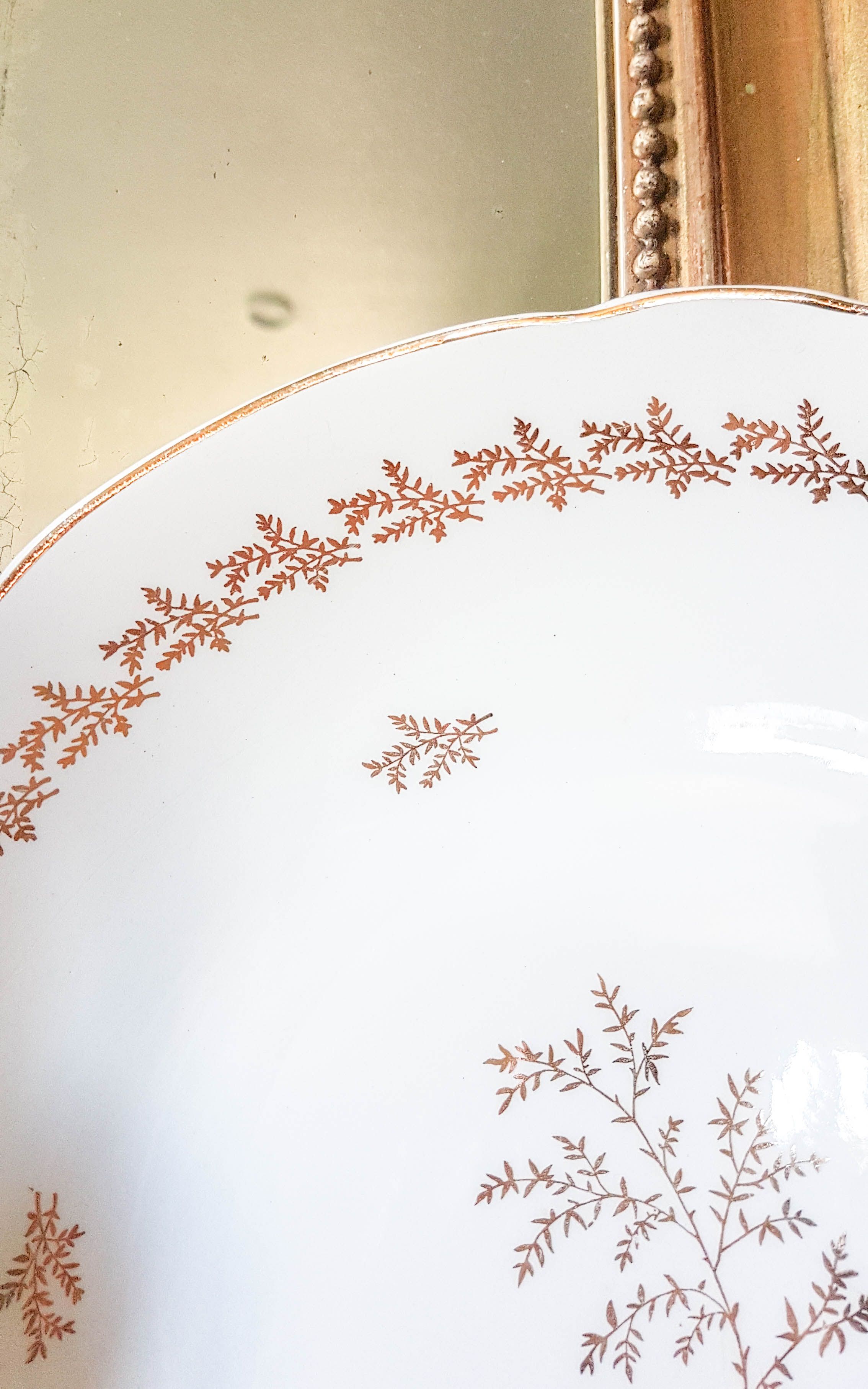 Dish large plate "lutetia" keller guerin luneville badonvillier