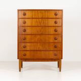 Commode à façade bombée Kai Kristiansen (Danemark, années 1960).
