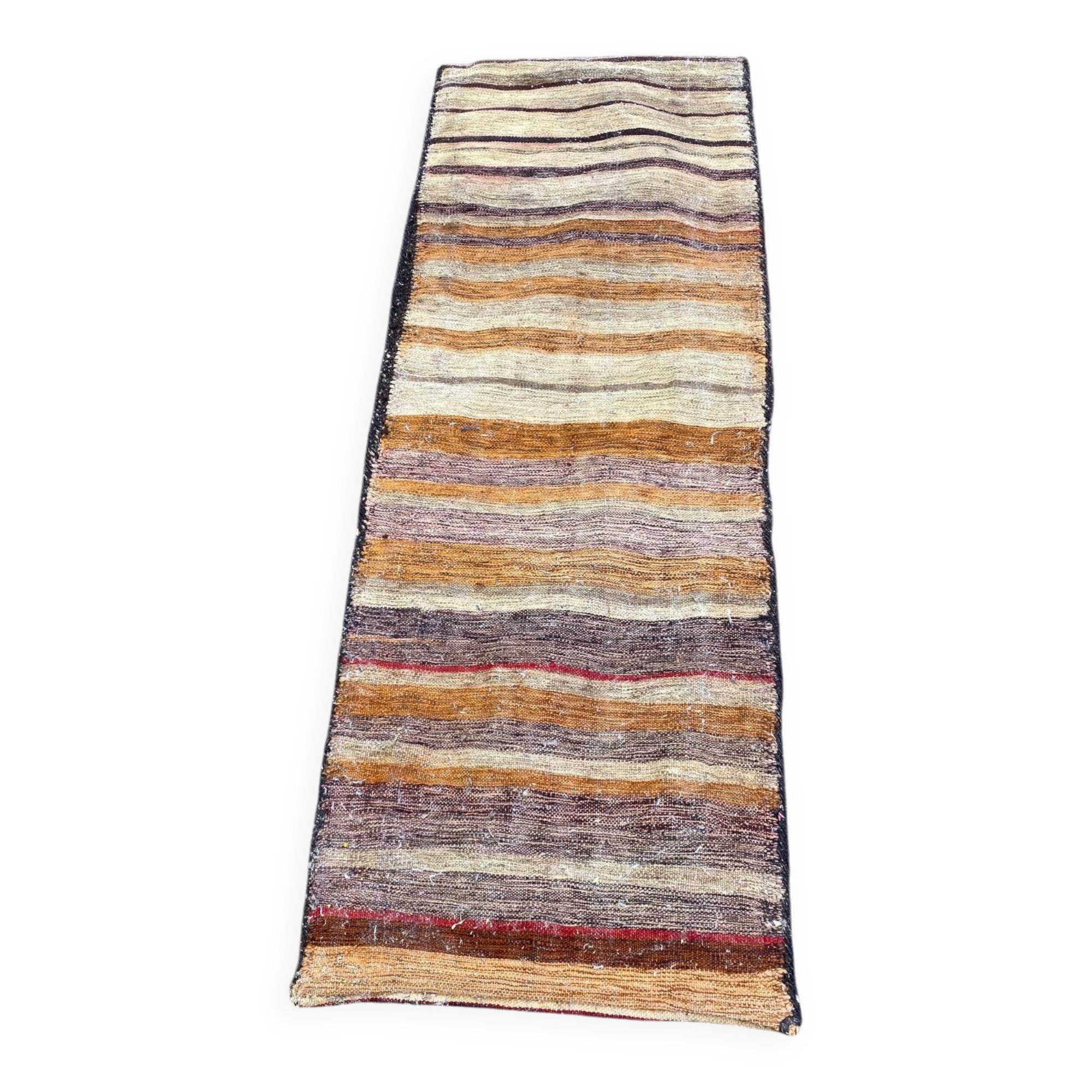Tapis persan Khorjin Kilim pochette double laine tressé à la main 50x150cm
