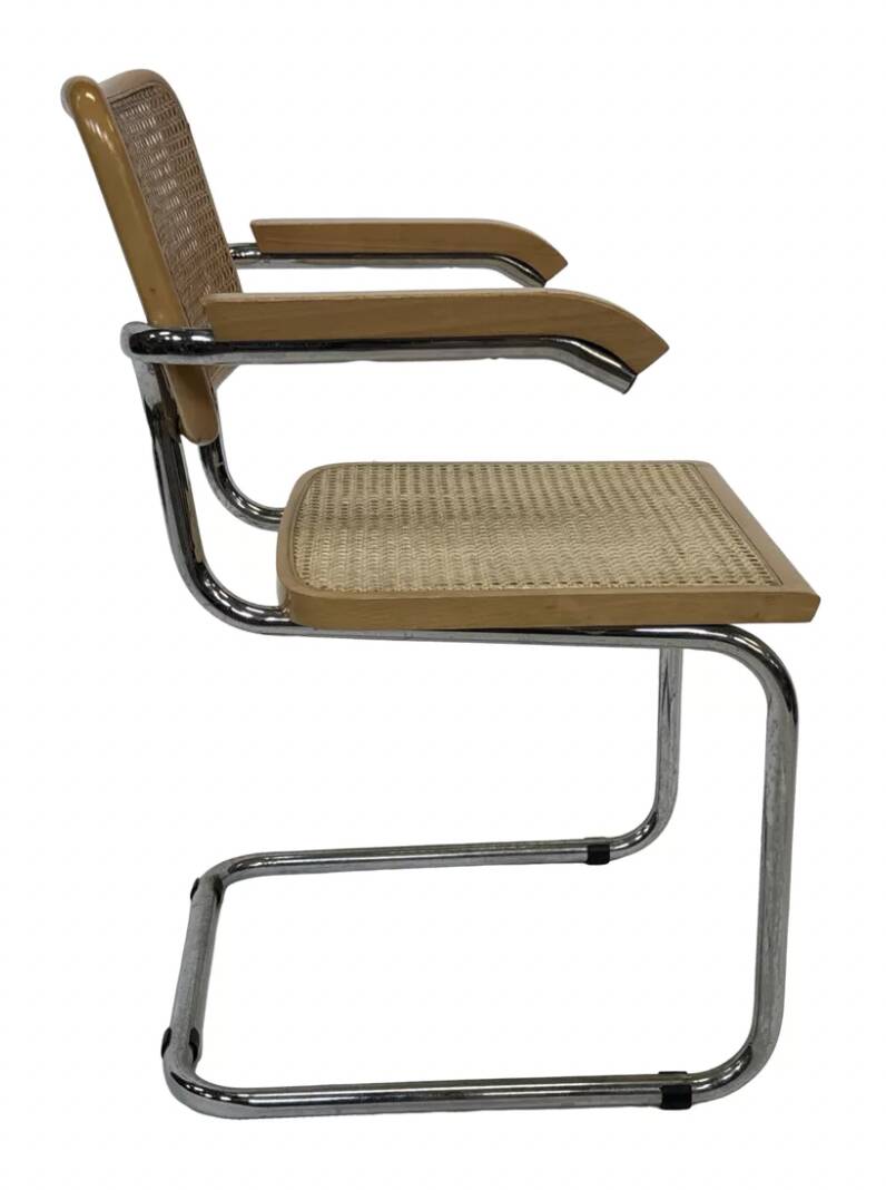 Set of 4 Cesca chairs model B64 with armrests Cesca Marcel breuer design