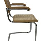 Set of 4 Cesca chairs model B64 with armrests Cesca Marcel breuer design