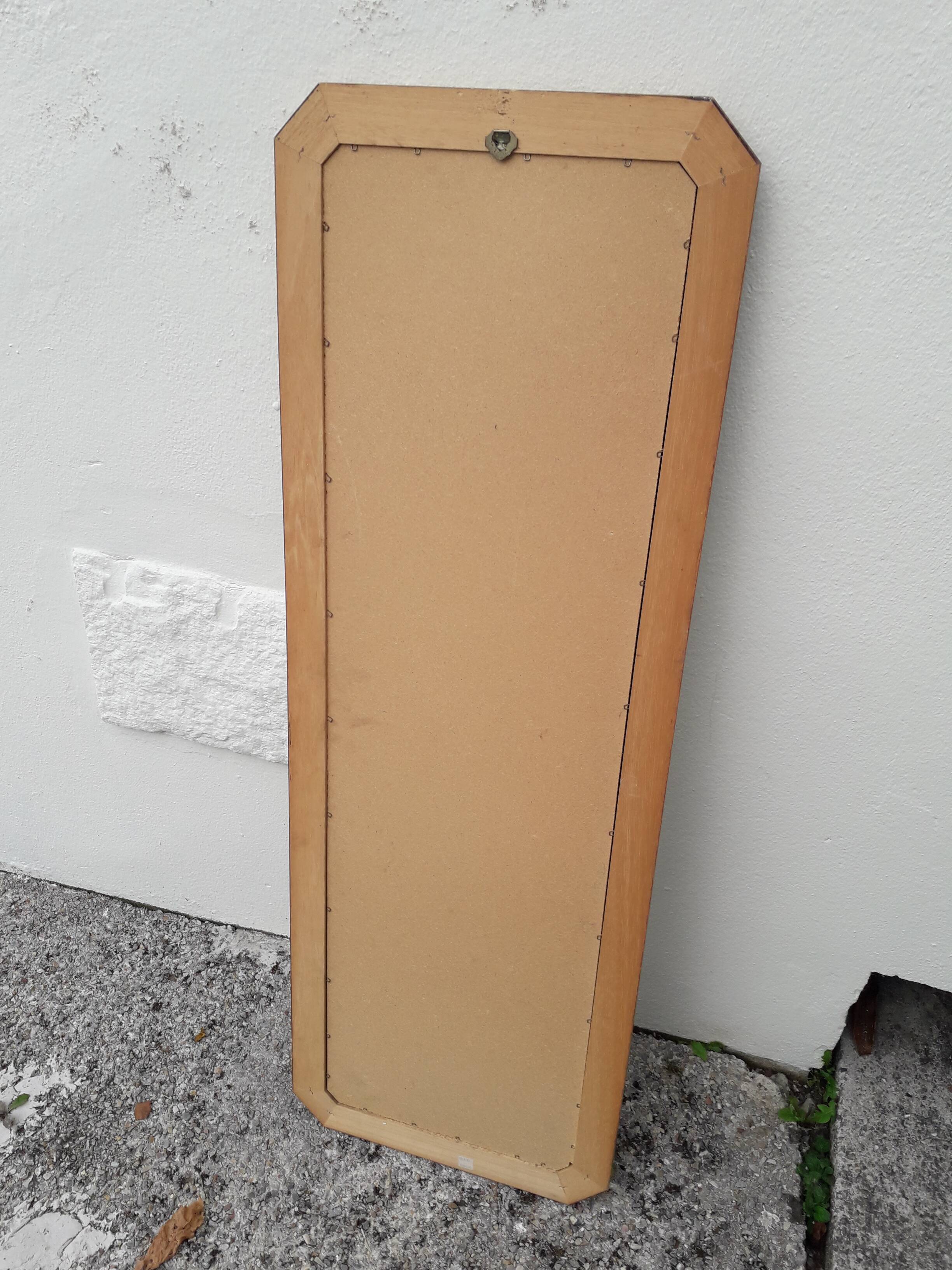 Large vintage beveled mirror (112x39cm)