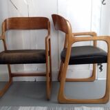 Pair of chairs Baumann sled