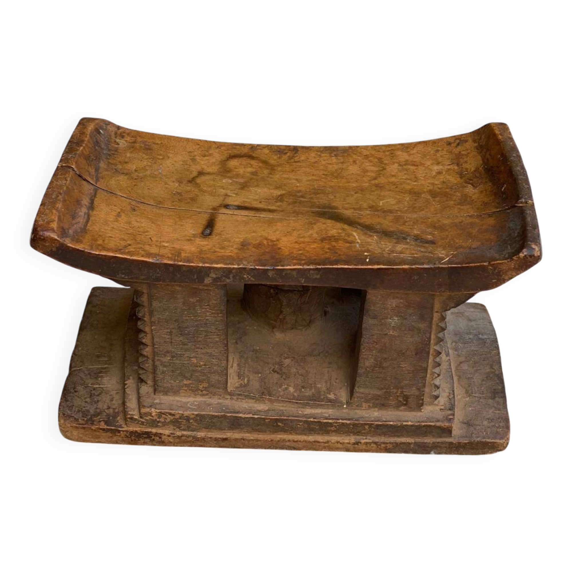 Ashanti stool, West African, carved from solid wood