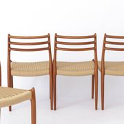 4 of 8 Niels Otto Møller Model 78 Dining Chairs | Danish Teak 1960s Vintage