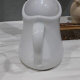 Coffee set 5 cups with Mehun white porcelain milk pitcher (France)