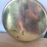 Vintage Metal Tray with Vibrant Floral Pattern