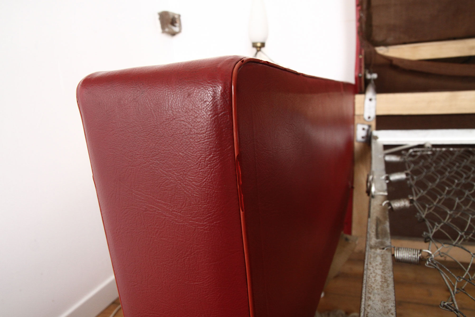Red vintage sofa bed