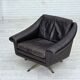 1960s, Danish swivel armchair by Aage Christensen, leather.