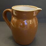 Glazed stoneware pitcher