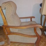 Timber reclining arm chair