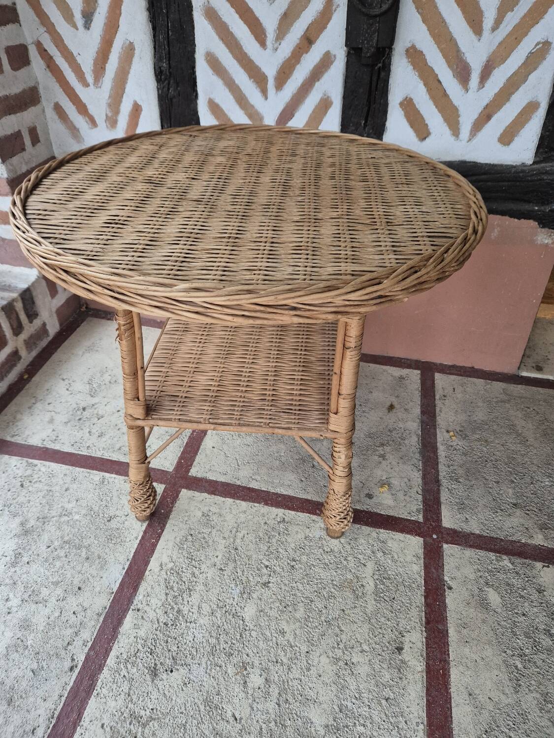 Wicker rattan coffee table