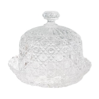 Round dish with crystal bell
