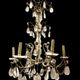 Lustre italien antique en cristal d’argent, années 1940