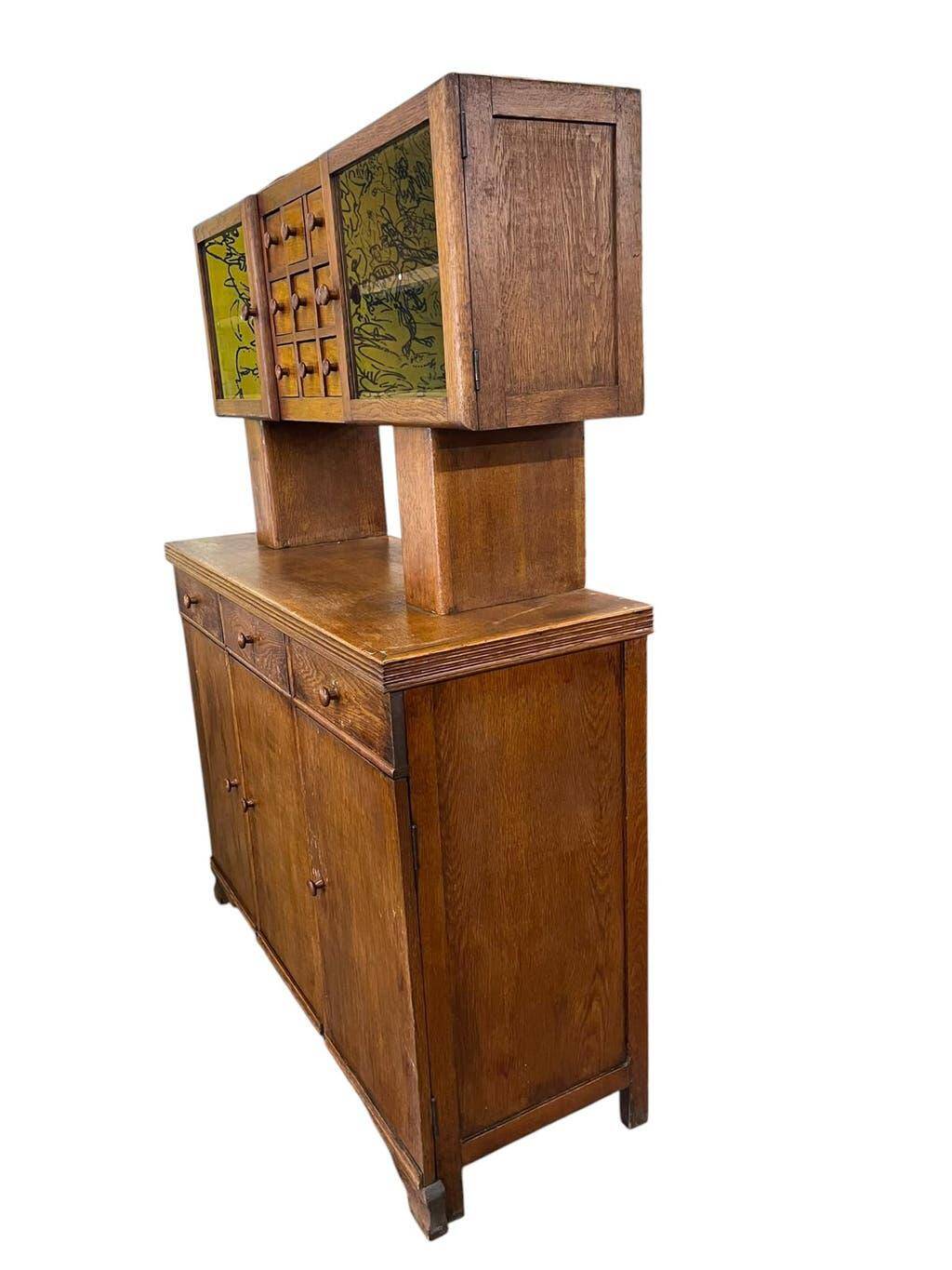 Vitrine/commode/meuble de cuisine vintage en bois