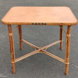 Table vintage en rotin