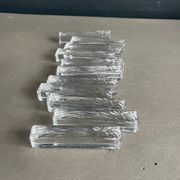 11 moulded glass knife rests - Ref 1167