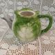Lettuce leaf slipware teapot
