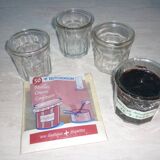 Pair of 2 old jam pots 500 ml