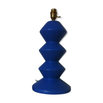 Vintage blue ceramic table lamp