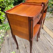 Pair of Louis XV bedside tables in cherry wood.