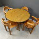 Rainer Daumiller pine wood dining set for Hirtshals Savvaerk - set of 4
