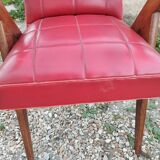 Paire de fauteuils anciens vintage  pieds compas