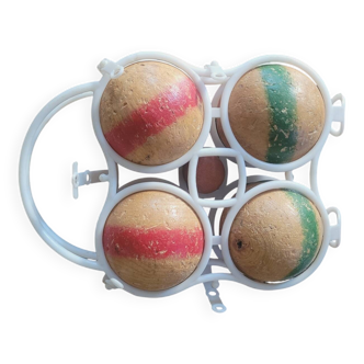Jeu de boules en bois 60's