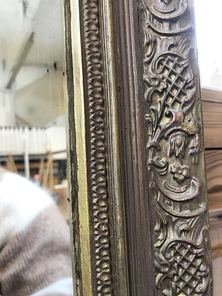 Mirror rosette Louis XVI 90x154cm
