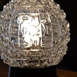 Table lamp globe in chiseled glass