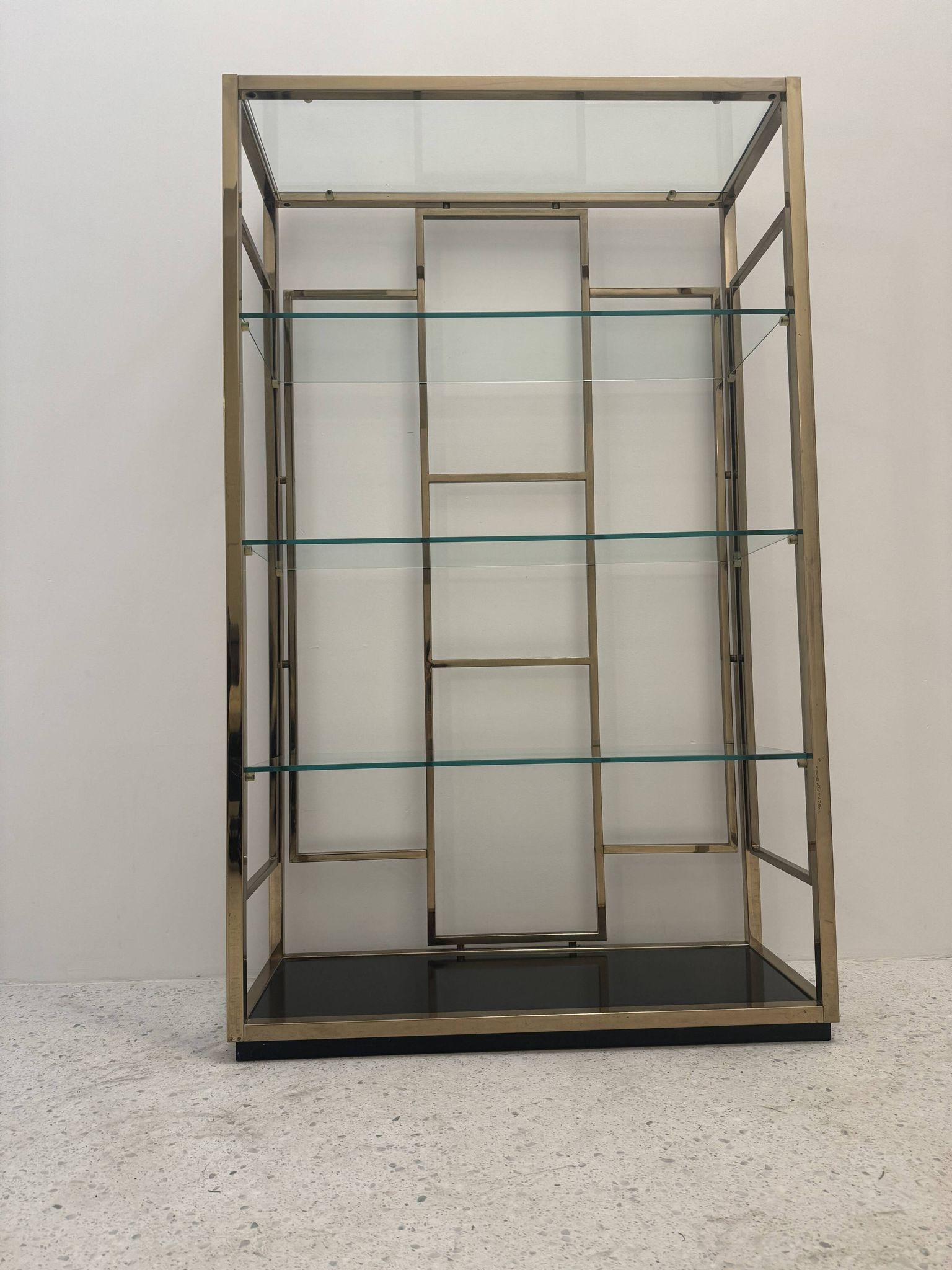 Étagère métal doré années 70s