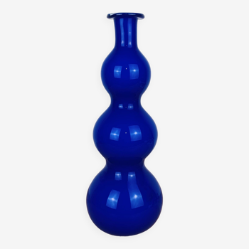 Scandinavian cobalt blue glass vase 40 cm