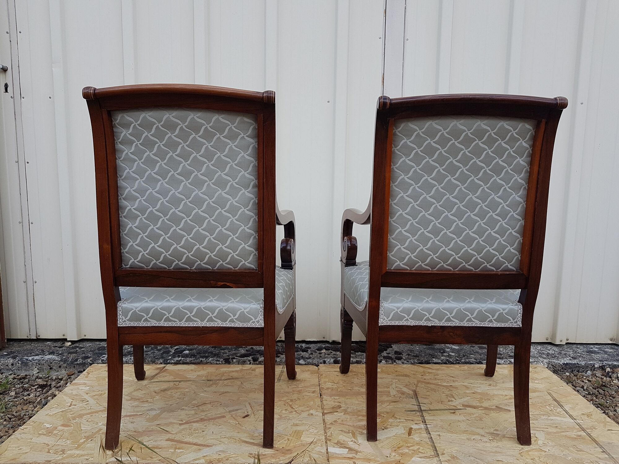 Pair of armchairs restoration style Charles X