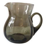 Cruche pichet 1970 verre fumé vintage