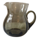 Vintage smoked glass jug pitcher 1970