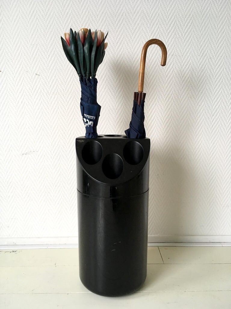 Midcentury black ‘Manade' umbrella stand, Paris
