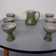 Ceramic Decanters & Tumblers, 1960s, Set of 7