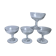 Set of 4 glasses / liquor cups in molded glass 20s