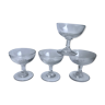 Set of 4 glasses / liquor cups in molded glass 20s