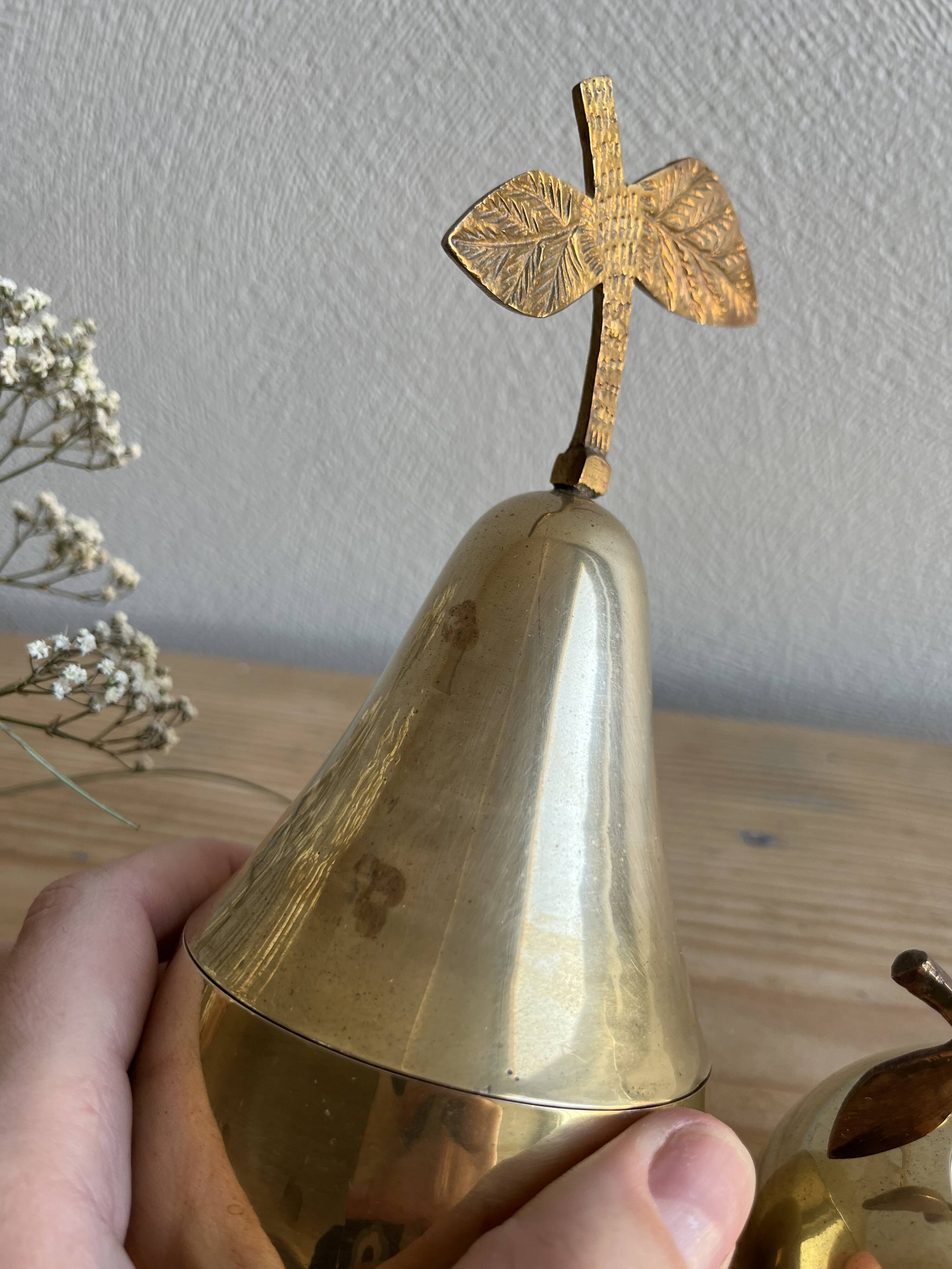 Vintage brass apple pear boxes