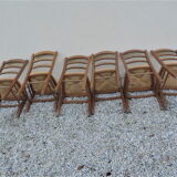 Set of six mulched chairs