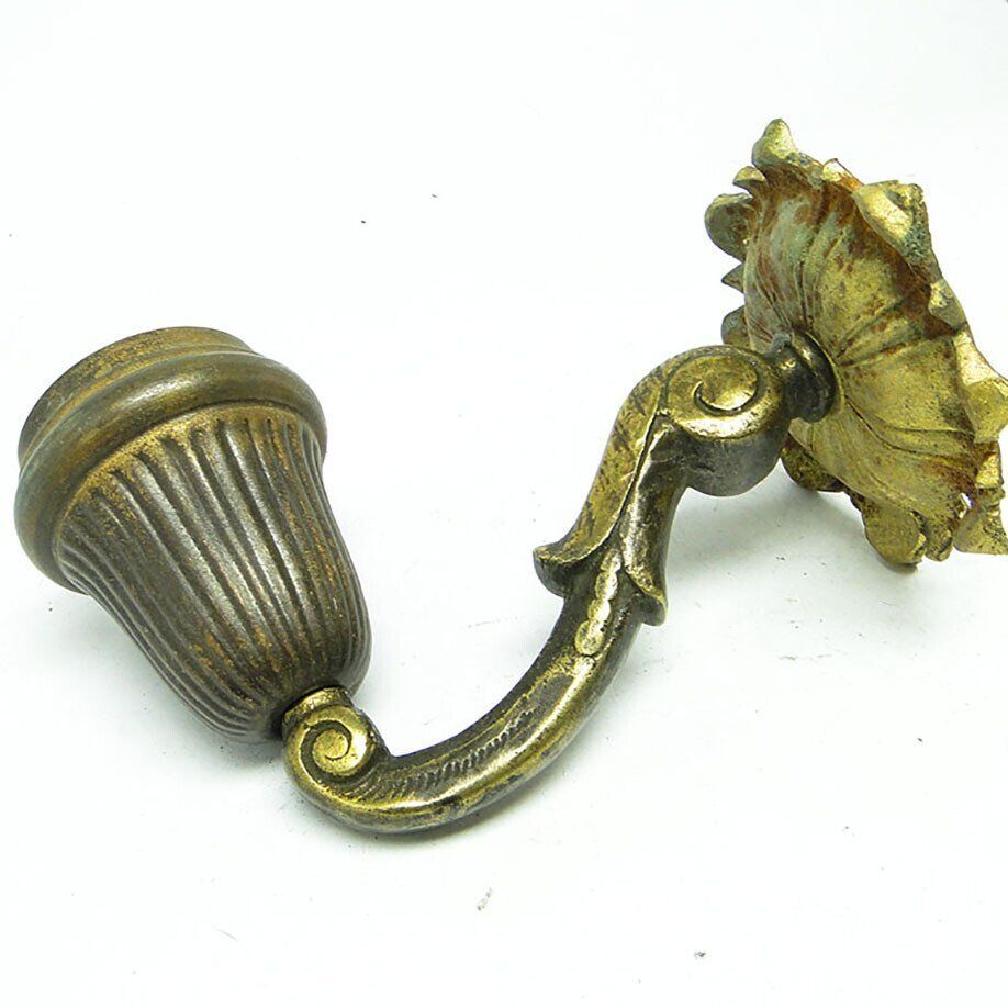 Antique wall lamp in metal, 1890s