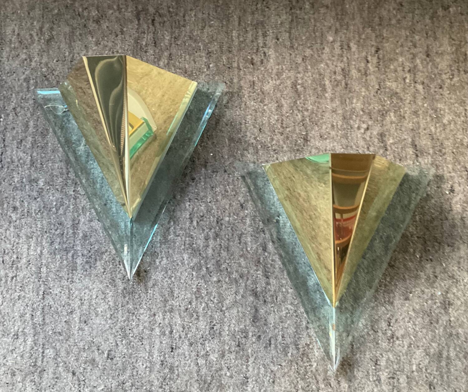 Pair of Hollywood Regency style wall lights