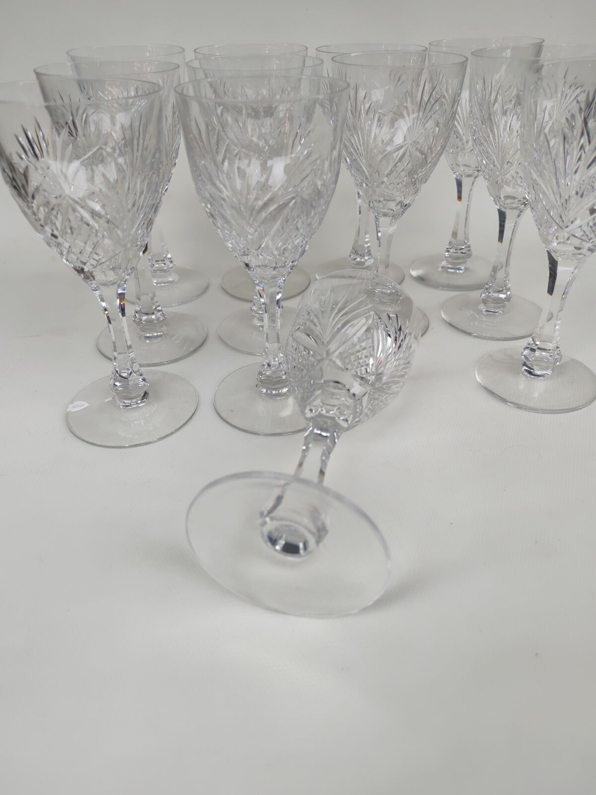 12 large crystal glasses from Saint Louis, 1930s.