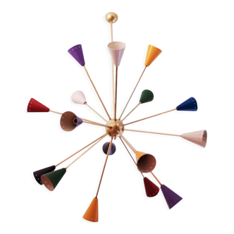 Lustre sputnik 16 bras multicolore