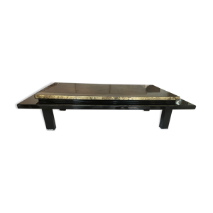 table basse feuille d'or - noir