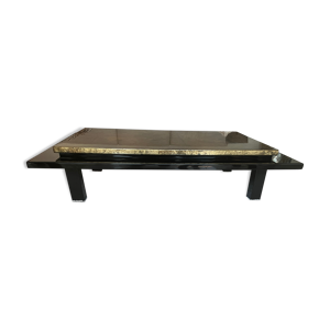 Table basse feuille d'or et laque